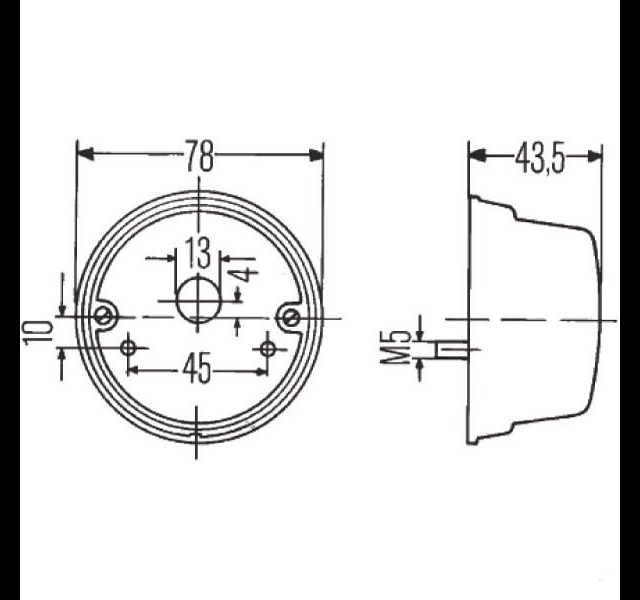 Rearlight with indicator Histoparts