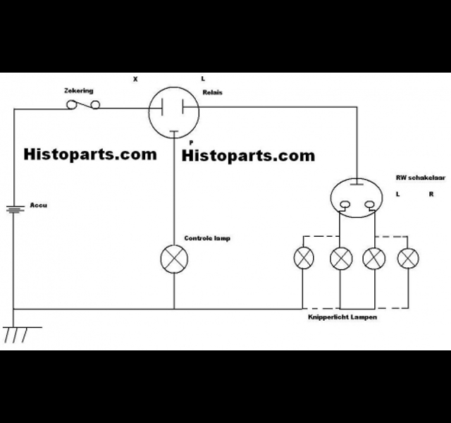 Indicator relais 12V Histoparts