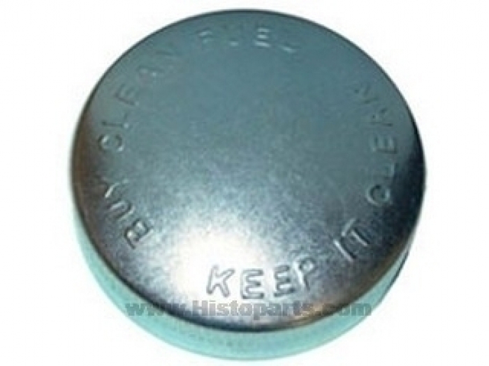 Tankdop met opschrift:  Buy Clean Fuel, Keep It Clean Histoparts