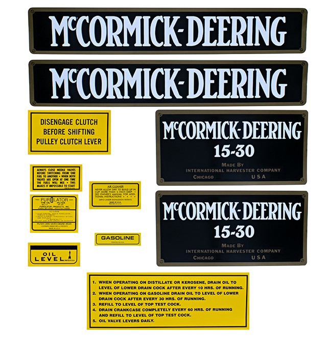 Stikkerset Mc.Cormick Deering 15-30